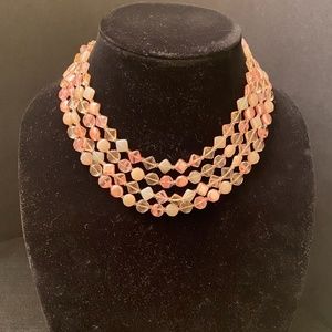 Vintage Faux Mixed Pearl Beaded Necklace